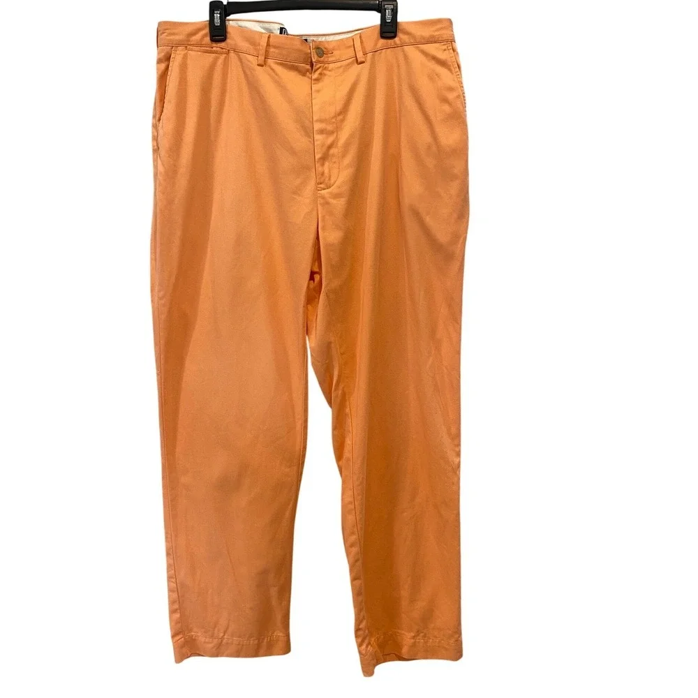 Polo Ralph Lauren Mens Classic Chino Pants Orange 100% Cotton 38/30 Straight Leg